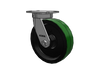 Albion Casters 10" x 3" Kingpinless Swivel Caster - USA-Made Polyurethane-on-Iron Wheel with 6-1/4" x 4-1/2" Top Plate - Heavy-Duty, Durable, Smooth Operation - Model 310PY10501S Albion-Casters