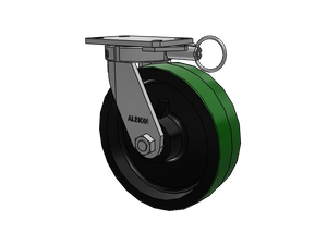 Albion 310PY10501SL 10" x 3" Poly-on-Iron Kingpinless Swivel Caster