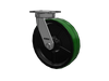 Albion Casters Kingpinless 12" x 3" Green Poly-on-Iron Caster with 6.25" x 4.5" Plate - Heavy-Duty Industrial Caster for Smooth Movement and Durability - Model 310PY12501S Albion-Casters
