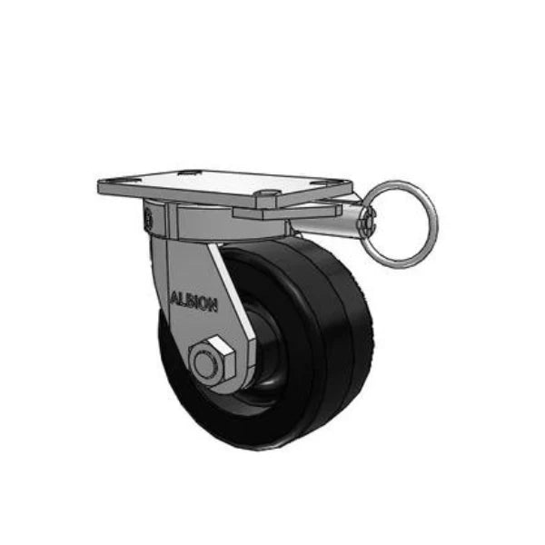 Albion Casters Kingpinless 6"x3" Phenolic Wheel Caster with Swivel Lock and 6.25"x4.5" Plate – Heavy-Duty 2000 lb Capacity, Model 310TM06501SL Albion-Casters