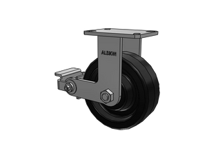 Albion 310TM08501RP 8" x 3" Phenolic Rigid Kingpinless Caster w/ Brake