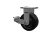 Albion Casters Kingpinless 8" x 3" Phenolic Rigid Caster with Poly-Cam Brake & 6.25" x 4.5" Plate - Heavy-Duty USA Model 310TM08501RP Albion-Casters