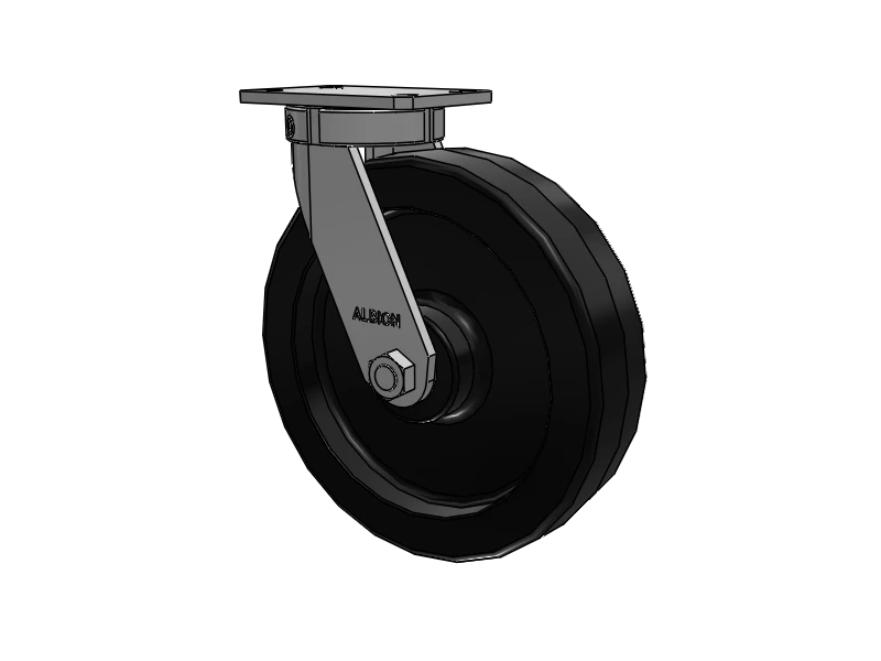 Albion Casters Kingpinless USA 12" x 3" Phenolic Caster with 6.25" x 4.5" Plate - Heavy-Duty Industrial Caster for Smooth, Reliable Movement - Model 310TM12501S Albion-Casters