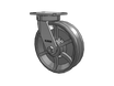 Albion 310VG10501S 10" x 3" Cast Iron Kingpinless V-Groove Caster | CasterHQ