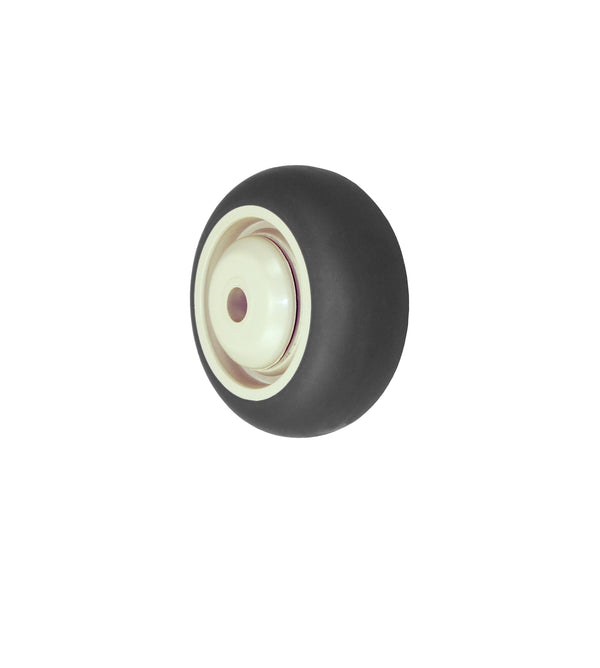 Durastar 3" x 1-1/4" Thermoplastic Rubber Donut Wheel, 210 lbs Capacity and 3/8" Precision Small Thread Guard Durastar