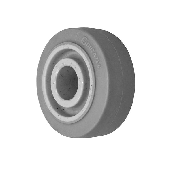 Durastar 3" x 1-1/4" Duratek High Tech Rubber Wheel, 225 lbs Capacity and 7/8" Plain Bore Durastar