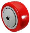3" x 1-1/4" Red Polyurethane Wheel for Casters or Equipment 250 lbs Capacity CasterHQ