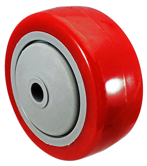 3" x 1-1/4" Red Polyurethane Wheel for Casters or Equipment 250 lbs Capacity CasterHQ