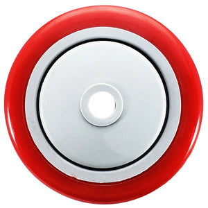 3" x 1-1/4" Red Polyurethane Wheel for Casters or Equipment 250 lbs Capacity CasterHQ