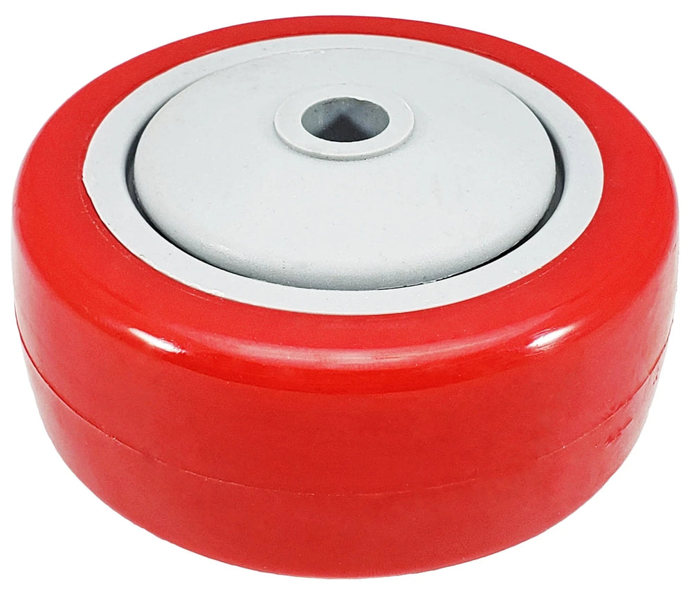 3" x 1-1/4" Red Polyurethane Wheel for Casters or Equipment 250 lbs Capacity CasterHQ