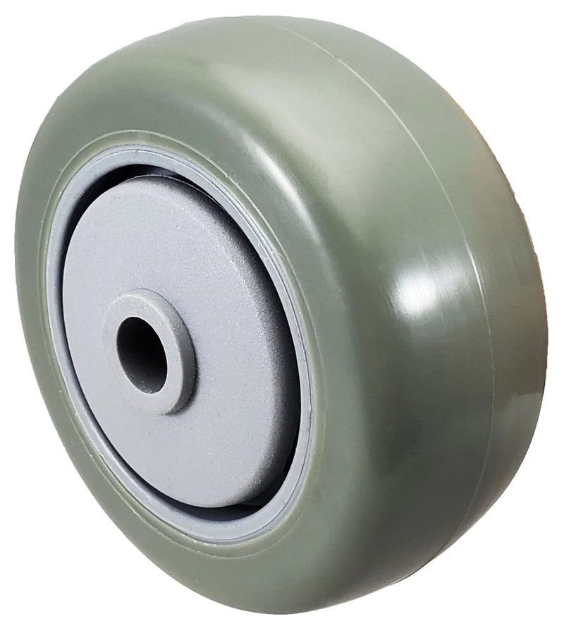 3" x 1-1/4" Gray Polyurethane Wheel for Casters or Equipment 250 lbs Capacity CasterHQ