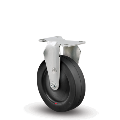 Jarvis 6-31-213GD — 6" Rigid Caster, Gray TPR Wheel, 2-3/8" x 3-5/8" Plate, 300 lb