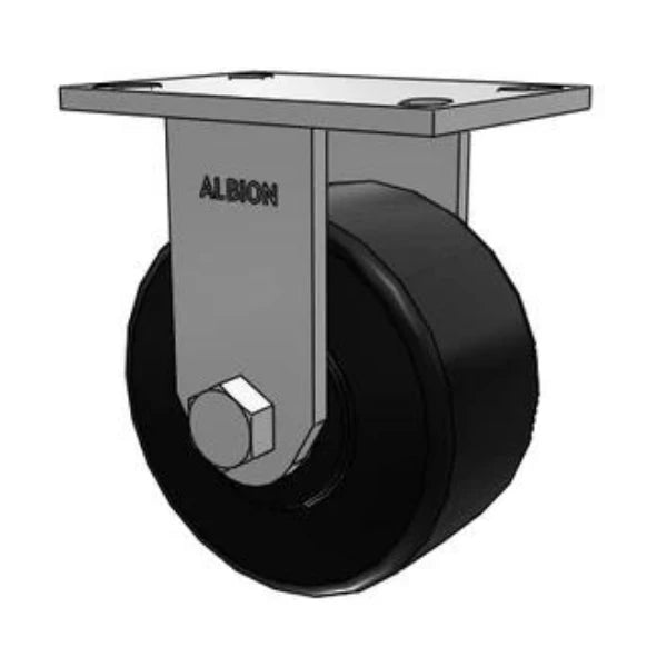Stainless Steel Kingpinless 6"x3" Trionix Nylon Rigid Caster with 3000 lb Capacity Albion-Casters