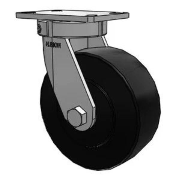 Stainless Steel 8"x3" Kingpinless Swivel Caster, 3000 lb Capacity, Trionix Nylon Wheel Albion-Casters