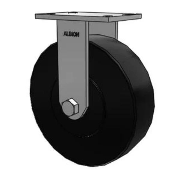 Stainless Steel Kingpinless 10"x3" Trionix Nylon Rigid Caster, 3000 lb Capacity Albion-Casters