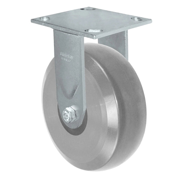 Durastar Medium Heavy Duty 34 Series - 5" x 2" Heavy Duty Solid Polyurethane on Glass-filled Nylon Rigid Caster - 1250 lb Capacity, & 4" x 4-1/2" Top Plate Durastar