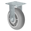 Durastar Medium Heavy Duty 34 Series - 6" x 2" Donut Thermoplastic Rubber Rigid Caster - 500 lb Capacity, & 4" x 4-1/2" Top Plate Durastar