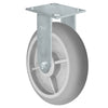 Durastar Medium Heavy Duty 34 Series - 8" x 2" Duratek Donut High Tech Rubber Rigid Caster - 675 lb Capacity, & 4" x 4-1/2" Top Plate Durastar