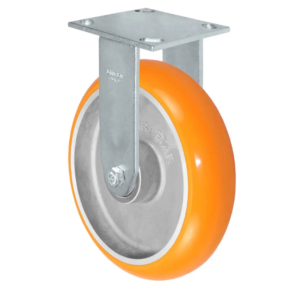 Durastar Medium Heavy Duty 34 Series - 8" x 2" Sirius Heavy Duty Donut Polyurethane on Aluminum Rigid Caster - 1250 lb Capacity, & 4" x 4-1/2" Top Plate -  | CasterHQ