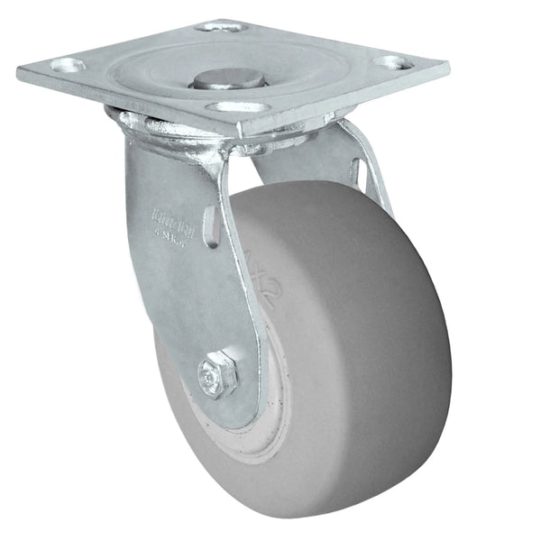 Durastar Medium Heavy Duty 34 Series - 4" x 2" Duratek Donut High Tech Rubber Swivel Caster - 450 lb Capacity, & 4" x 4-1/2" Top Plate Durastar