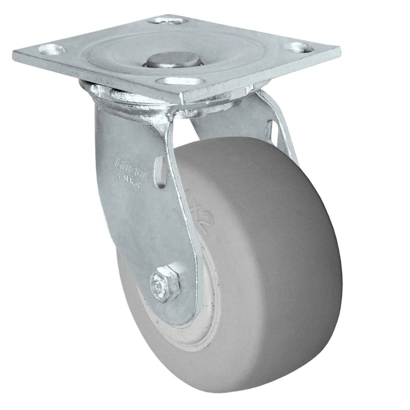 Durastar Medium Heavy Duty 34 Series - 4" x 2" Duratek Donut High Tech Rubber Swivel Caster - 450 lb Capacity, & 4" x 4-1/2" Top Plate Durastar