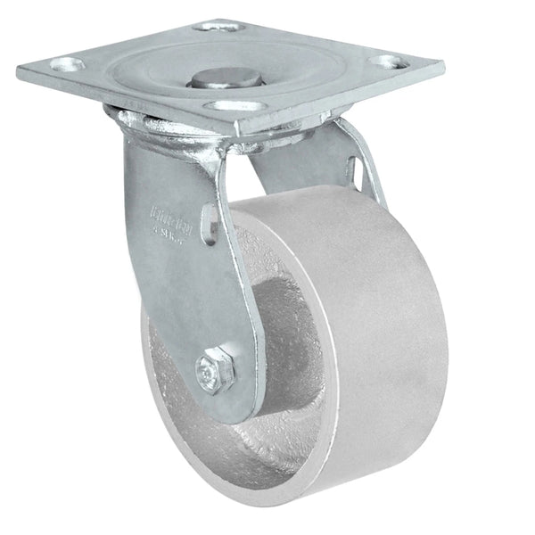 Durastar Medium Heavy Duty 34 Series - 4" x 2" Semi-Steel Swivel Caster - 700 lb Capacity, & 4" x 4-1/2" Top Plate Durastar