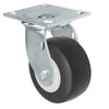 Durastar Medium Heavy Duty 34 Series - 4" x 2" Thermoplastic Rubber Swivel Caster - 300 lb Capacity, & 4" x 4-1/2" Top Plate Durastar