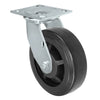 Durastar Medium Heavy Duty 34 Series - 5" x 2" Rubber on Glass-filled Nylon Swivel Caster - 450 lb Capacity, & 4" x 4-1/2" Top Plate Durastar