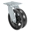 Durastar Medium Heavy Duty 34 Series - 5" x 2" V-Groove Swivel Caster - 1000 lb Capacity, & 4" x 4-1/2" Top Plate Durastar
