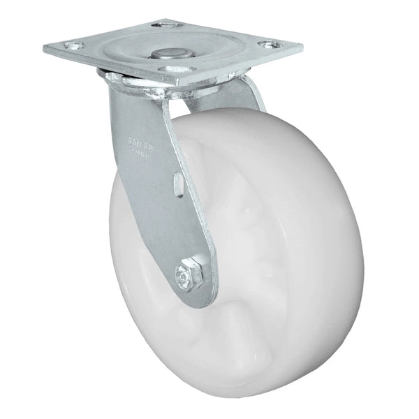Durastar Medium Heavy Duty 34 Series - 6" x 2" Nylon Swivel Caster - 1200 lb Capacity, & 4" x 4-1/2" Top Plate Durastar