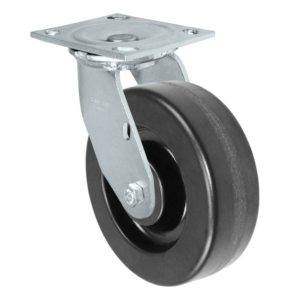 Durastar Medium Heavy Duty 34 Series - 6" x 2" Phenolic Swivel Caster - 1200 lb Capacity, & 4" x 4-1/2" Top Plate Durastar