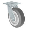 Durastar Medium Heavy Duty 34 Series - 6" x 2" Thermoplastic Rubber Swivel Caster - 500 lb Capacity, & 4" x 4-1/2" Top Plate Durastar