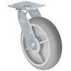 Durastar Medium Heavy Duty 34 Series - 8" x 2" Duratek Donut High Tech Rubber Swivel Caster - 675 lb Capacity, & 4" x 4-1/2" Top Plate Durastar