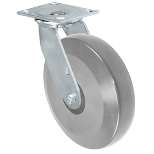 Durastar Medium Heavy Duty 34 Series - 8" x 2" Heavy Duty Solid Polyurethane on Glass-filled Nylon Swivel Caster - 1250 lb Capacity, & 4" x 4-1/2" Top Plate Durastar