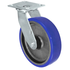 8" x 2" Polyurethane Glass-Filled Nylon Swivel Caster – 1250 lb