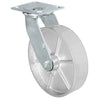 Durastar Medium Heavy Duty 34 Series - 8" x 2" Semi-Steel Swivel Caster - 1250 lb Capacity, & 4" x 4-1/2" Top Plate Durastar