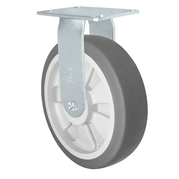 Durastar Medium Heavy Duty 35 Series - 10" x 2-1/2" Thermoplastic Rubber Rigid Caster - 1000 lb Capacity, Choose Bearing Option Durastar