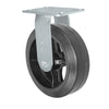 Durastar Medium Heavy Duty 35 Series - 8" x 2" Rubber on Steel  Rigid Caster - 600 lb Capacity, Choose Bearing Option Durastar