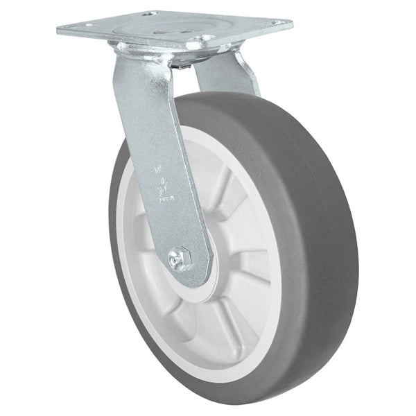Durastar Medium Heavy Duty 35 Series - 10" x 2-1/2" Thermoplastic Rubber Swivel Caster - 1000 lb Capacity, Choose Bearing Option Durastar