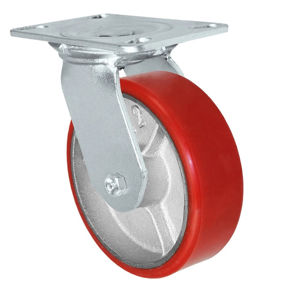Durastar Medium Heavy Duty 35 Series - 5" x 2" Polyurethane on Steel Swivel Caster - 1000 lb Capacity, Choose Bearing Option Durastar