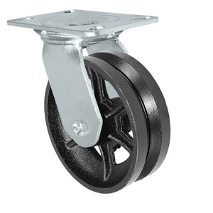 5" x 2" V-Groove Steel Swivel Caster – 1000 lb