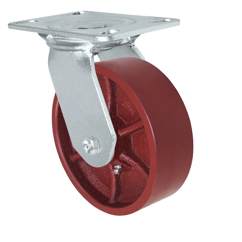 Durastar Medium Heavy Duty 35 Series - 6" x 2" Ductile Steel  Swivel Caster - 1500 lb Capacity, Choose Bearing Option Durastar