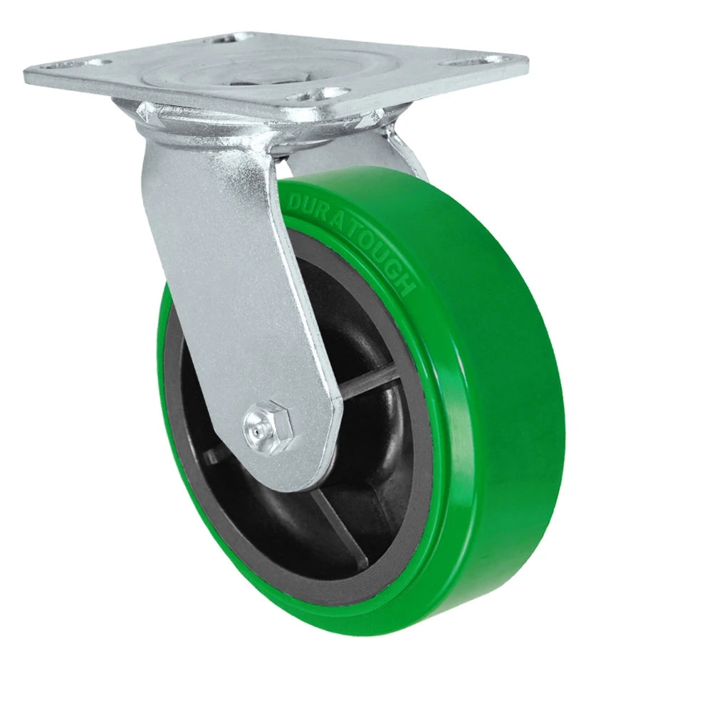 Durastar Medium Heavy Duty 35 Series - 6" x 2" Polyurethane on Glass-filled Nylon Swivel Caster - 1200 lb Capacity, Choose Bearing Option Durastar