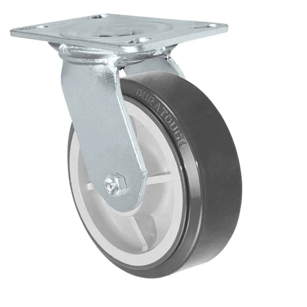 Durastar Medium Heavy Duty 35 Series - 6" x 2" Duratough Polyurethane on Polyolefin Swivel Caster - 900 lb Capacity, Choose Bearing Option Durastar