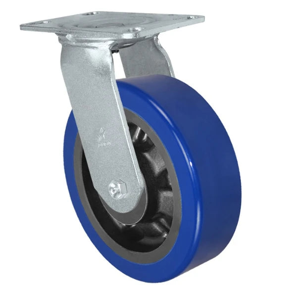 Durastar Medium Heavy Duty 35 Series - 6" x 2-1/2" Polyurethane on Glass-filled Nylon Swivel Caster - 1500 lb Capacity, Choose Bearing Option Durastar