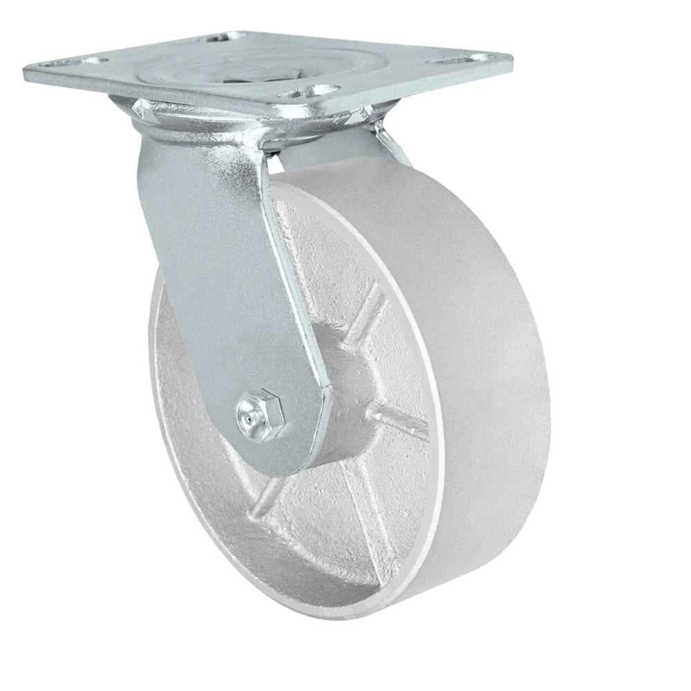 Durastar Medium Heavy Duty 35 Series - 6" x 2-1/2" Semi-Steel Swivel Caster - 1500 lb Capacity, Choose Bearing Option Durastar