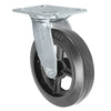 Durastar Medium Heavy Duty 35 Series - 8" x 2" Rubber on Steel  Swivel Caster - 600 lb Capacity, Choose Bearing Option Durastar