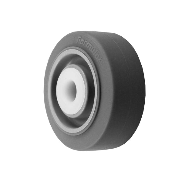 Durastar 3-1/2" x 1-1/4" Formula XS Rubber Wheel, 230 lbs Capacity and 3/8" Precision Small Thread Guard Durastar