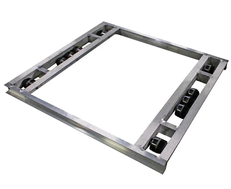 USA-Made Heavy-Duty Pallet Dolly - 36"x36" - 8000 Lb Capacity, 10-Roller, 360° Maneuverability CasterHQ