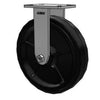 Kingpinless 12"x3" Rubber-on-Iron Wheel Rigid Caster, 1200 lb Capacity Albion-Casters